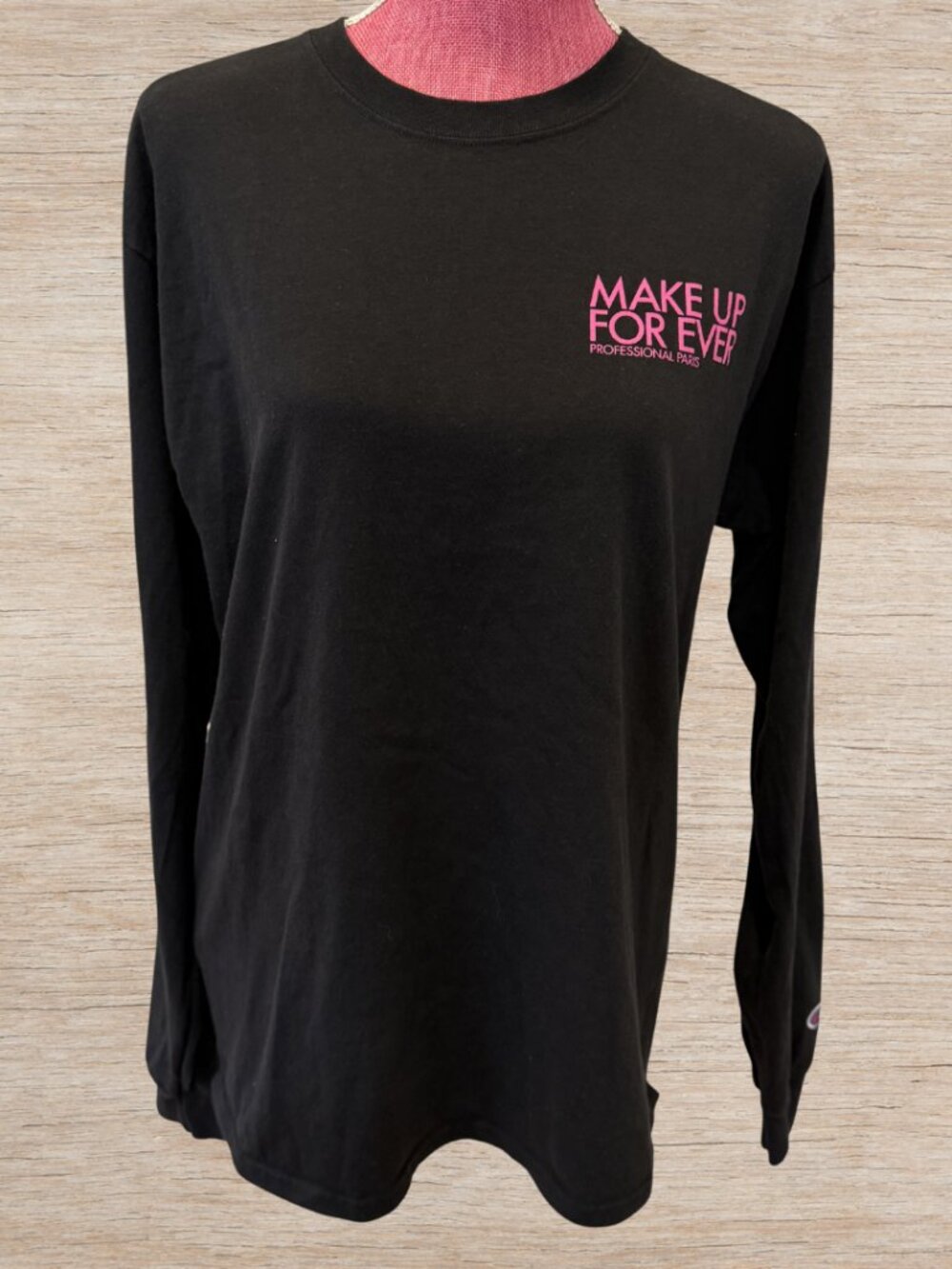 Makeup Forever Professional Paris 20th Anniversary Black Long Sleeve Tee Large